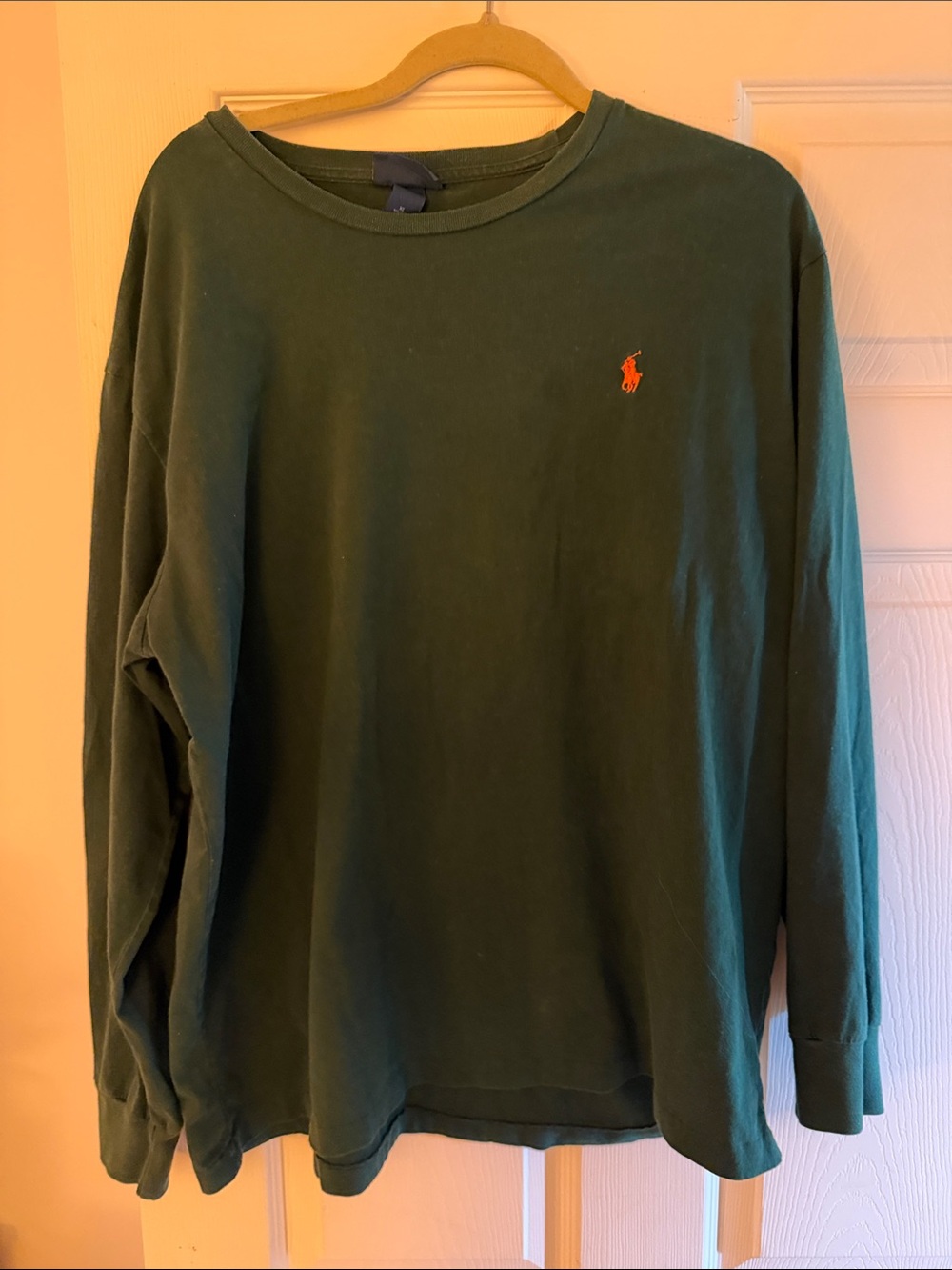 Polo by Ralph Lauren Dark Green Crewneck Sweater with Orange Pony